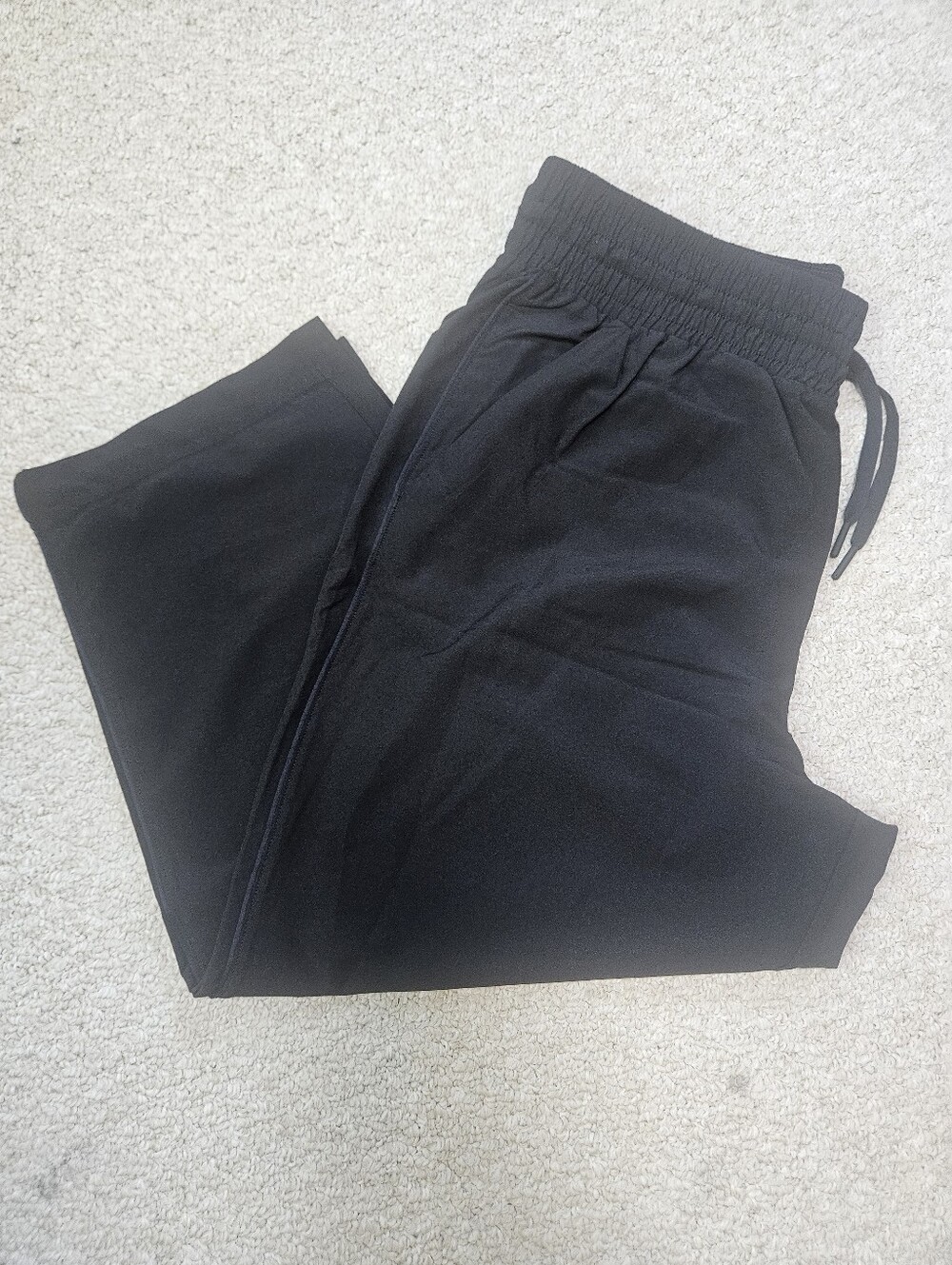 Spanx On The Move Slim Pant Black Pull On Straight Crop High Rise XLarge Active